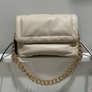 Marc Jacobs Cream Baby Bag with Gold Chain